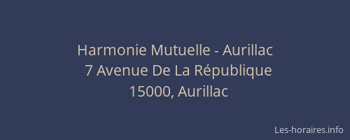 Harmonie Mutuelle - Aurillac
