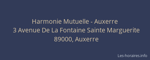 Harmonie Mutuelle - Auxerre