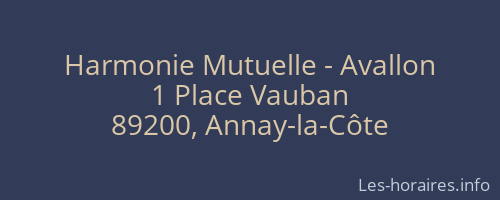 Harmonie Mutuelle - Avallon
