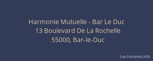 Harmonie Mutuelle - Bar Le Duc