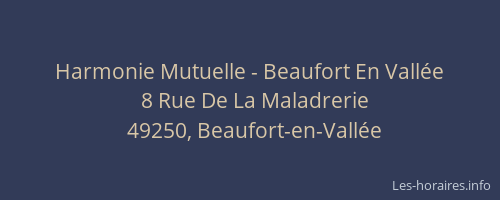 Harmonie Mutuelle - Beaufort En Vallée