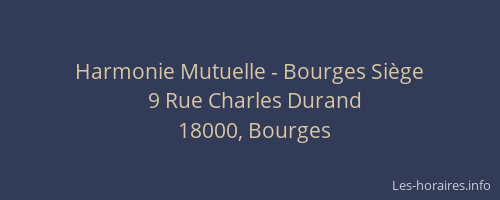 Harmonie Mutuelle - Bourges Siège