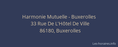 Harmonie Mutuelle - Buxerolles
