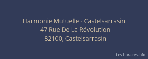Harmonie Mutuelle - Castelsarrasin
