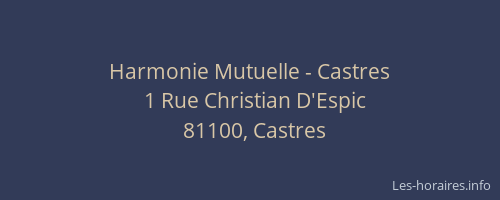 Harmonie Mutuelle - Castres