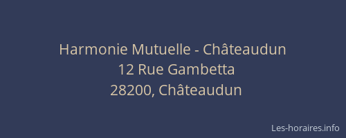 Harmonie Mutuelle - Ch&acirc;teaudun