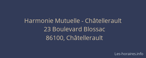 Harmonie Mutuelle - Châtellerault