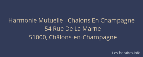 Harmonie Mutuelle - Chalons En Champagne