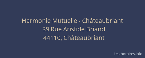 Harmonie Mutuelle - Châteaubriant