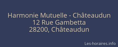Harmonie Mutuelle - Châteaudun