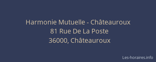 Harmonie Mutuelle - Châteauroux