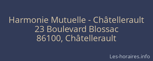 Harmonie Mutuelle - Châtellerault