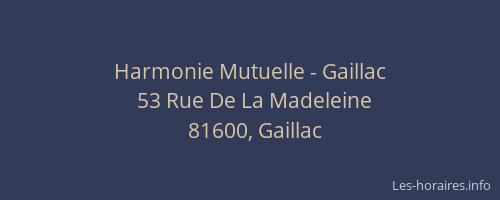 Harmonie Mutuelle - Gaillac