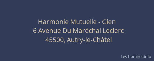 Harmonie Mutuelle - Gien