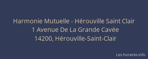 Harmonie Mutuelle - H&eacute;rouville Saint Clair