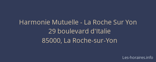 Harmonie Mutuelle - La Roche Sur Yon