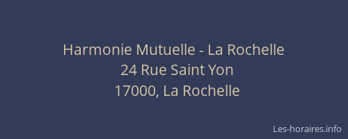 Harmonie Mutuelle - La Rochelle
