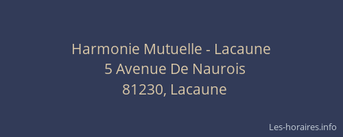 Harmonie Mutuelle - Lacaune