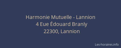 Harmonie Mutuelle - Lannion