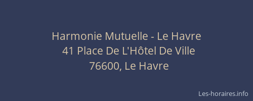Harmonie Mutuelle - Le Havre