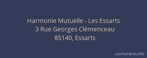 Harmonie Mutuelle - Les Essarts