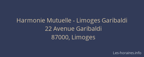 Harmonie Mutuelle - Limoges Garibaldi