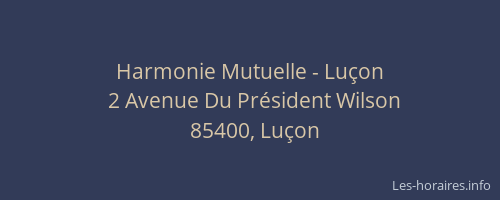 Harmonie Mutuelle - Luçon