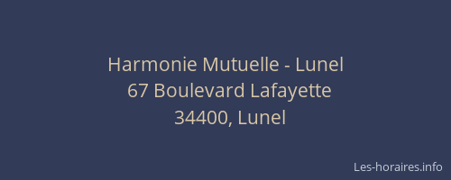 Harmonie Mutuelle - Lunel