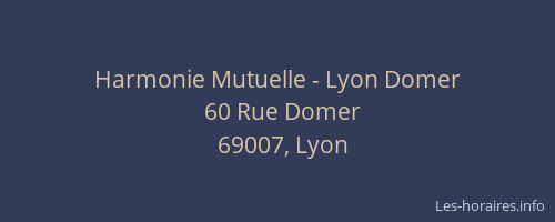 Harmonie Mutuelle - Lyon Domer