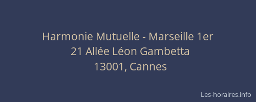 Harmonie Mutuelle - Marseille 1er