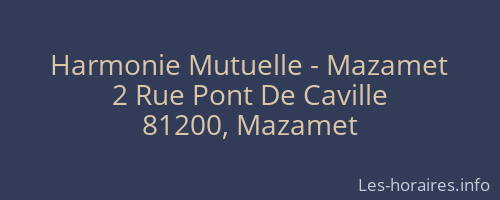 Harmonie Mutuelle - Mazamet