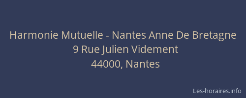Harmonie Mutuelle - Nantes Anne De Bretagne