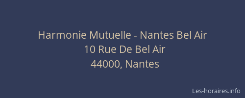 Harmonie Mutuelle - Nantes Bel Air