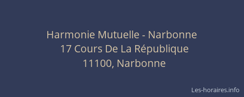 Harmonie Mutuelle - Narbonne