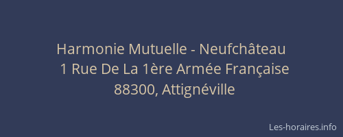 Harmonie Mutuelle - Neufch&acirc;teau
