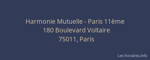 Harmonie Mutuelle - Paris 11ème
