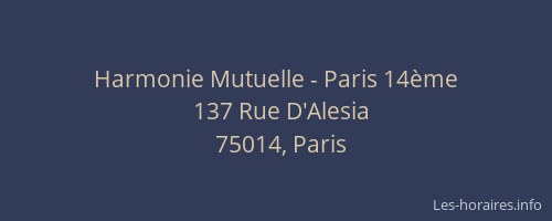 Harmonie Mutuelle - Paris 14ème