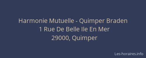 Harmonie Mutuelle - Quimper Braden
