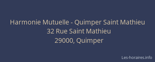 Harmonie Mutuelle - Quimper Saint Mathieu