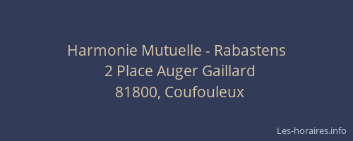 Harmonie Mutuelle - Rabastens