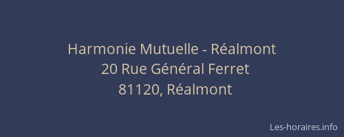Harmonie Mutuelle - R&eacute;almont