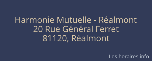 Harmonie Mutuelle - Réalmont