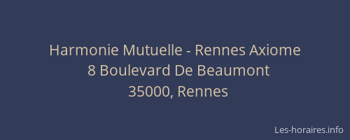 Harmonie Mutuelle - Rennes Axiome