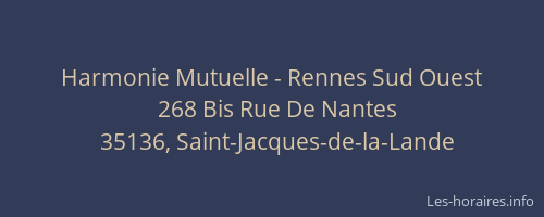 Harmonie Mutuelle - Rennes Sud Ouest
