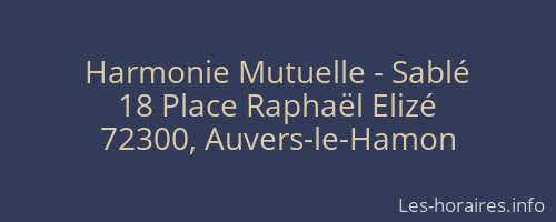 Harmonie Mutuelle - Sablé
