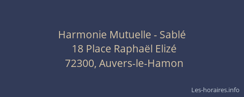 Harmonie Mutuelle - Sabl&eacute;