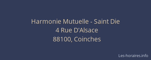 Harmonie Mutuelle - Saint Die