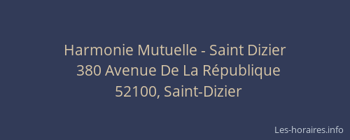 Harmonie Mutuelle - Saint Dizier