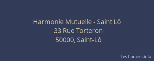 Harmonie Mutuelle - Saint L&ocirc;