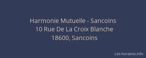 Harmonie Mutuelle - Sancoins